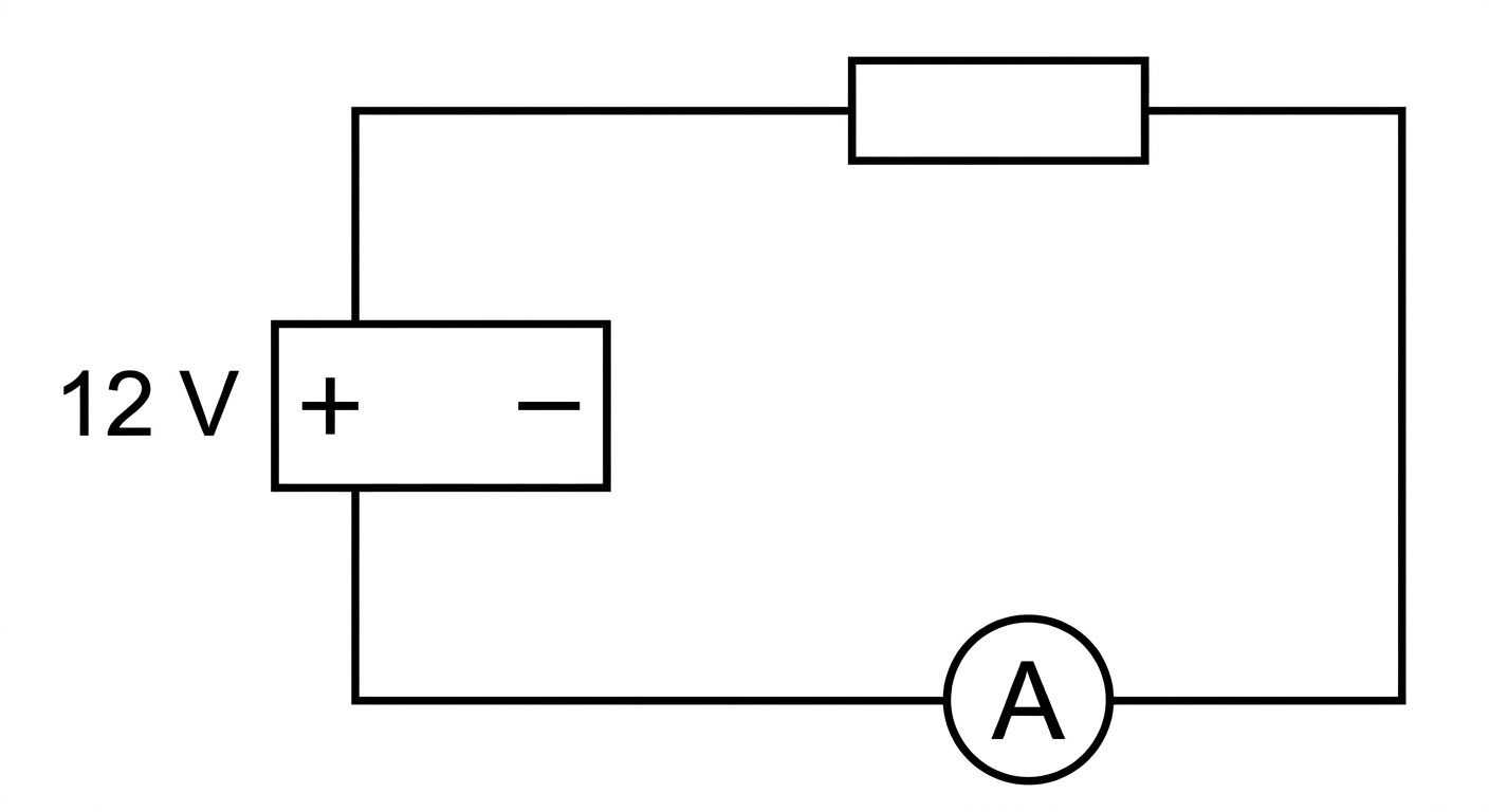 Diagram for AQA GCSE Physics revision question about Unit 2 Electricity